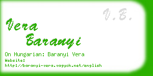 vera baranyi business card